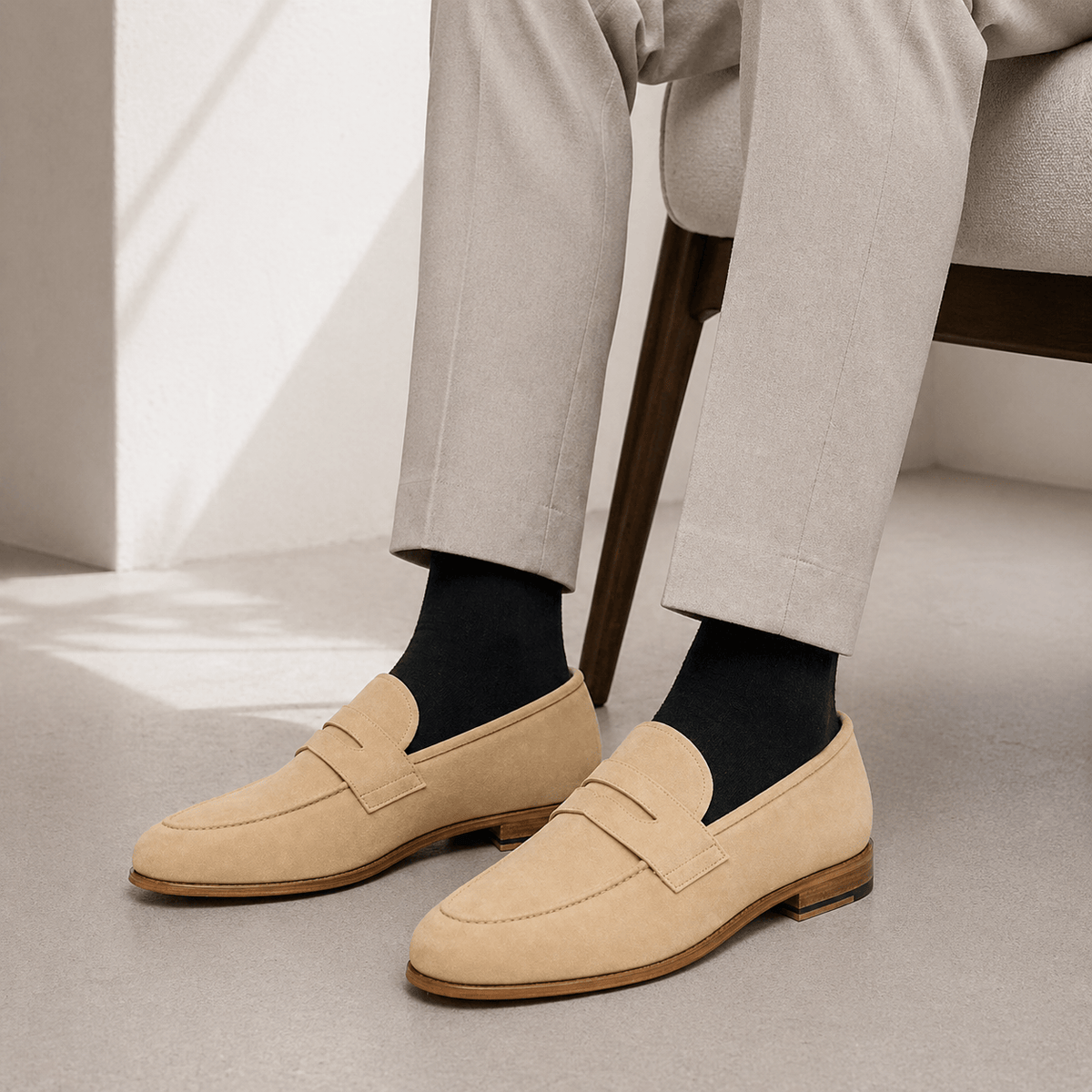 Elegant Men's Suede Loafers