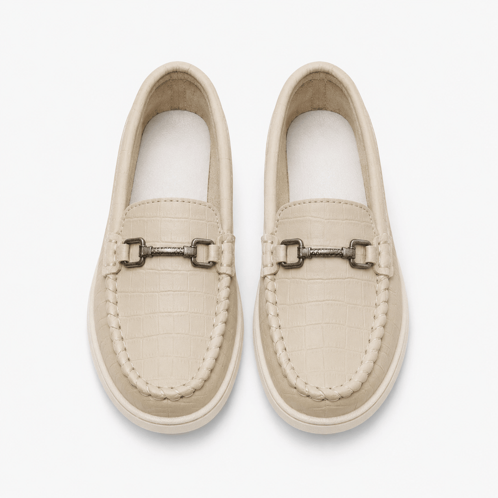 Girls' Beige Loafers