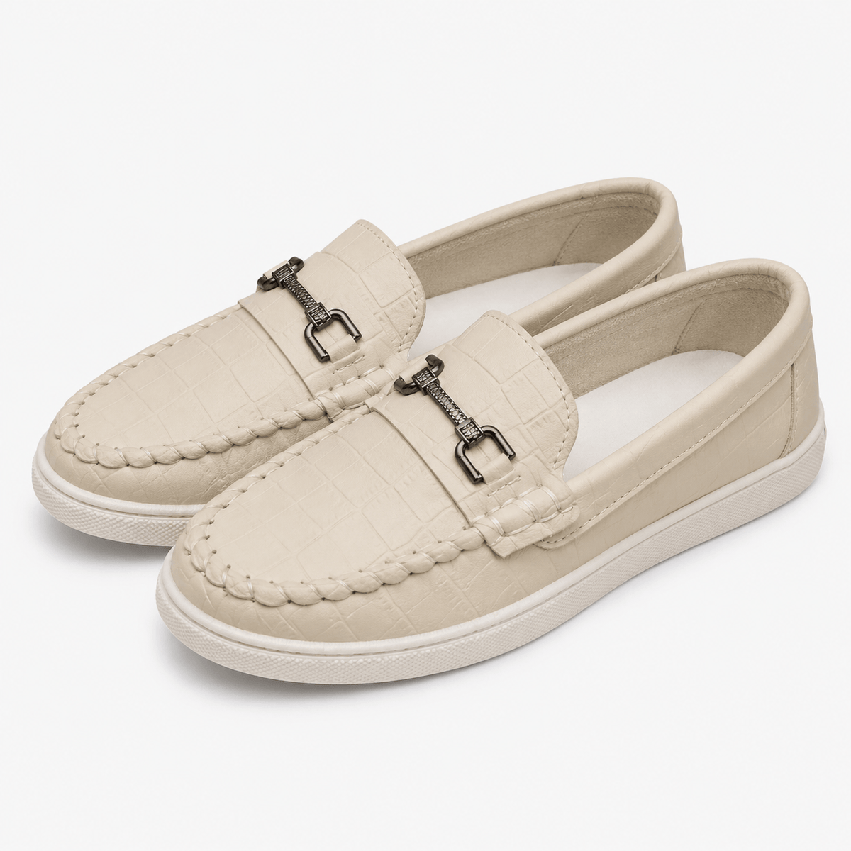 Girls' Beige Loafers