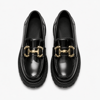 Girls' Black Patent Loafers