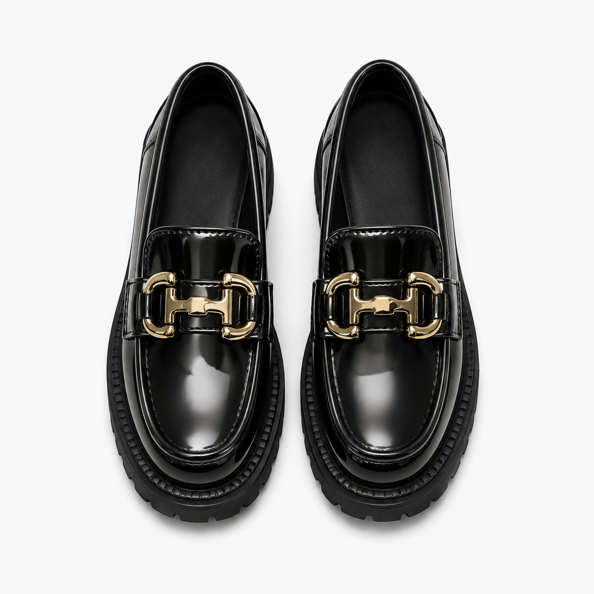 Girls' Black Patent Loafers