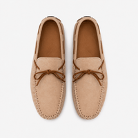 Men's Beige Boat Loafers