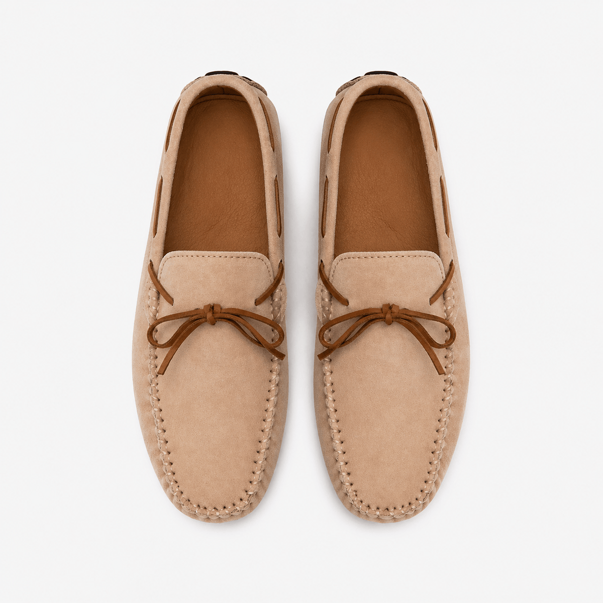Men's Beige Boat Loafers