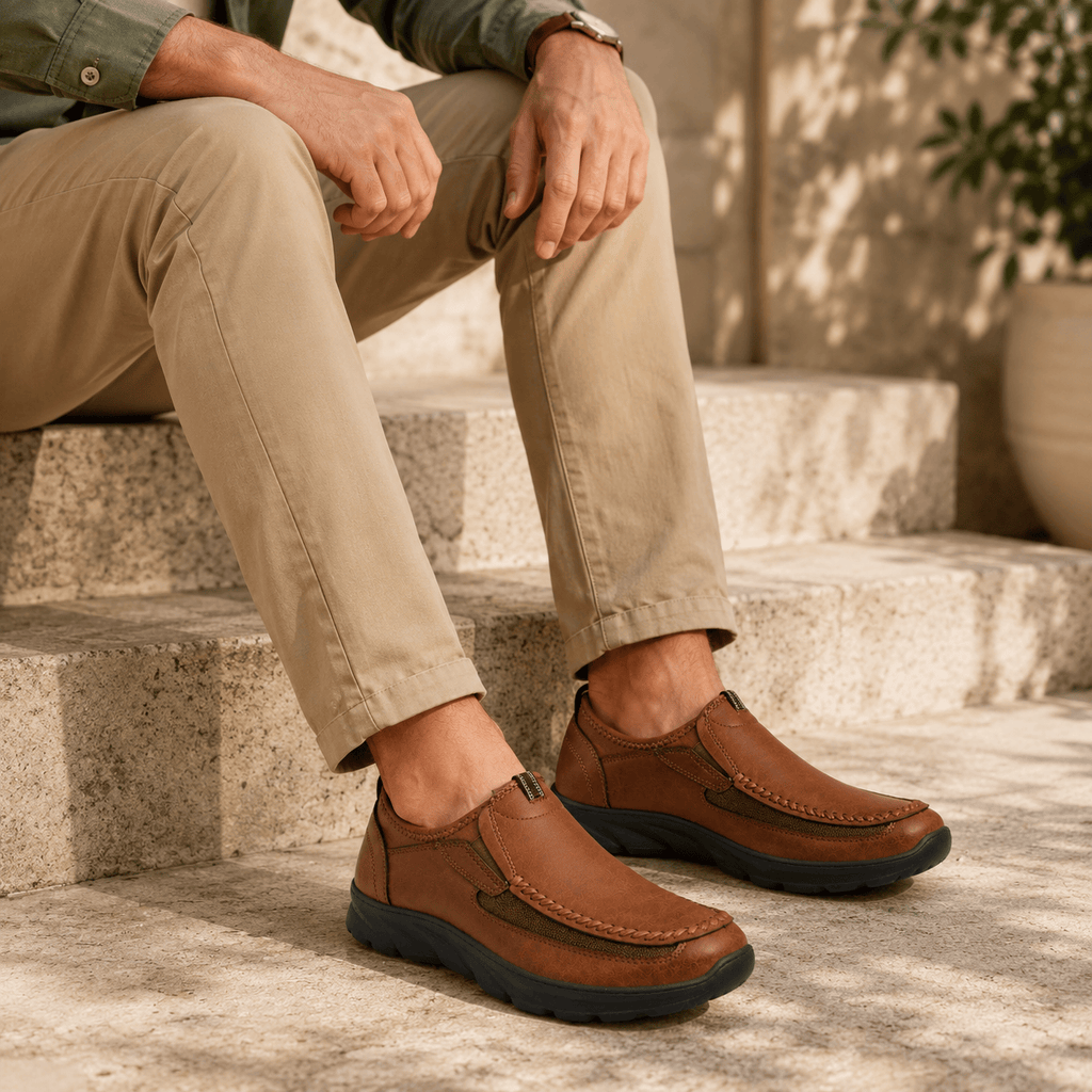 Men's Brown Orthopedic Loafers