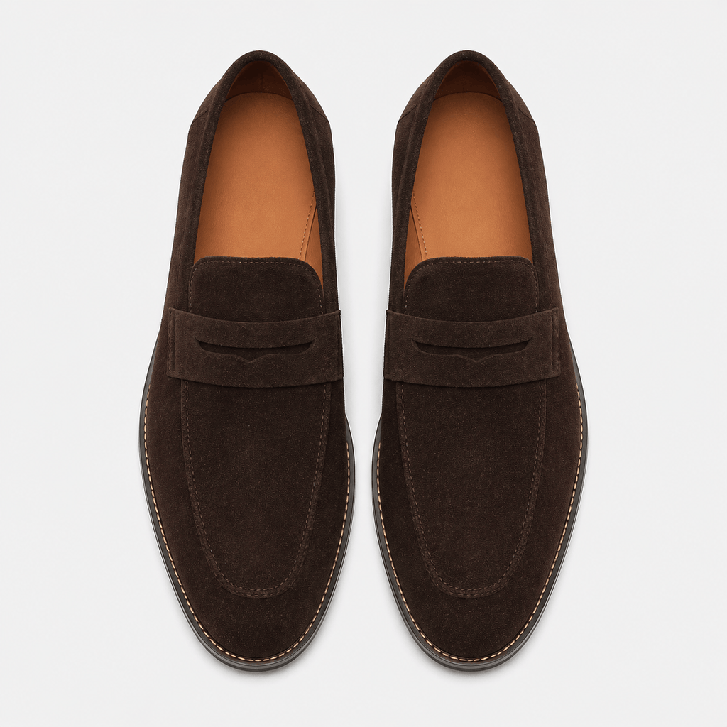 Men's Brown Suede Loafers