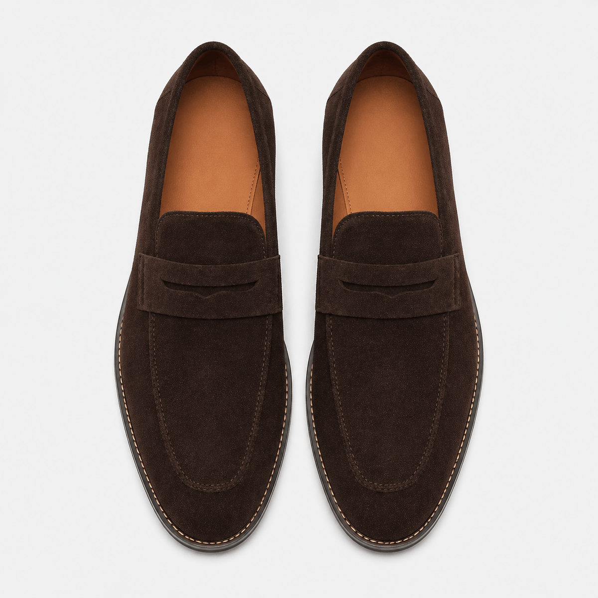 Men's Brown Suede Loafers