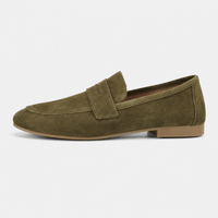 Men's Khaki Suede Loafers