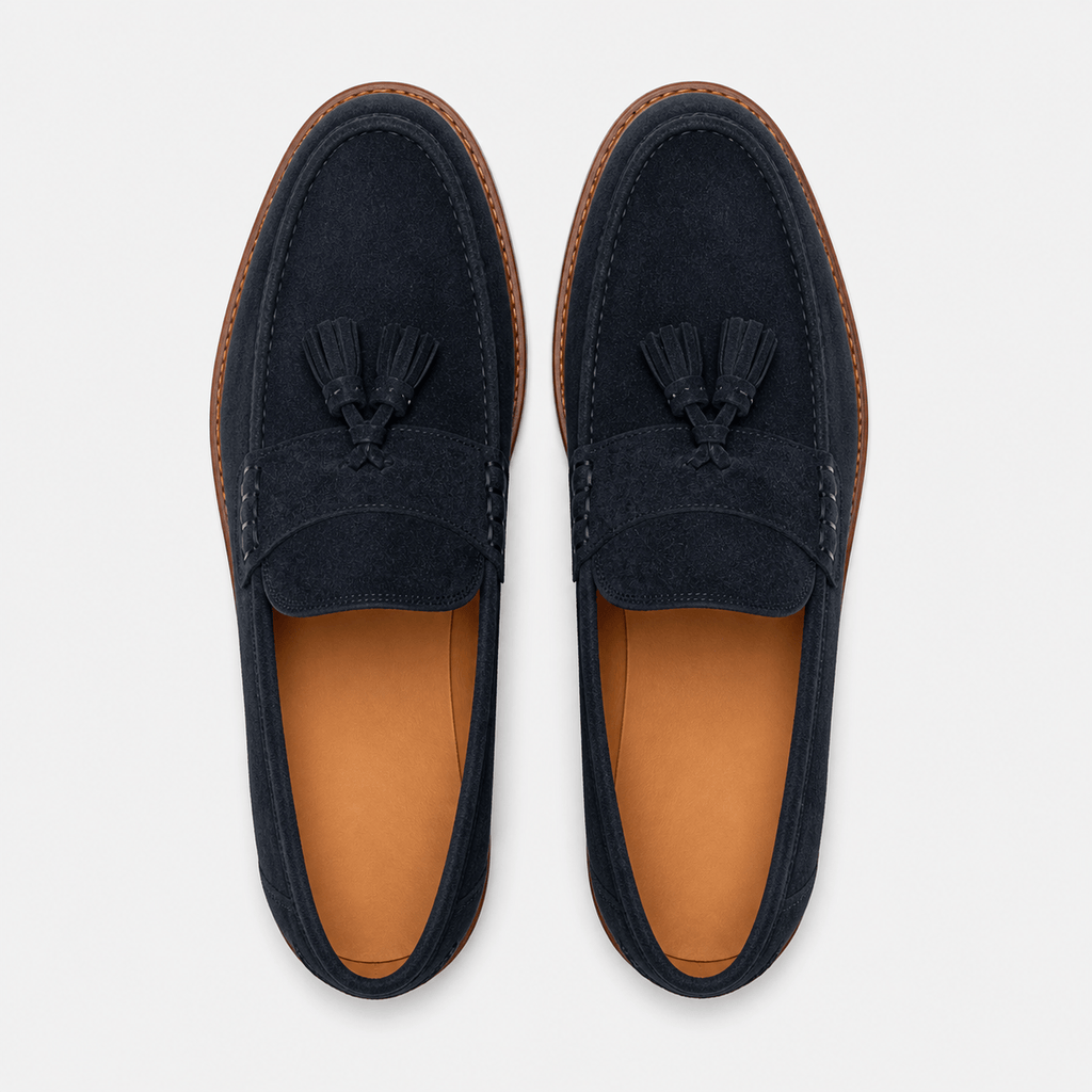 Men's Navy Blue Wedding Loafers