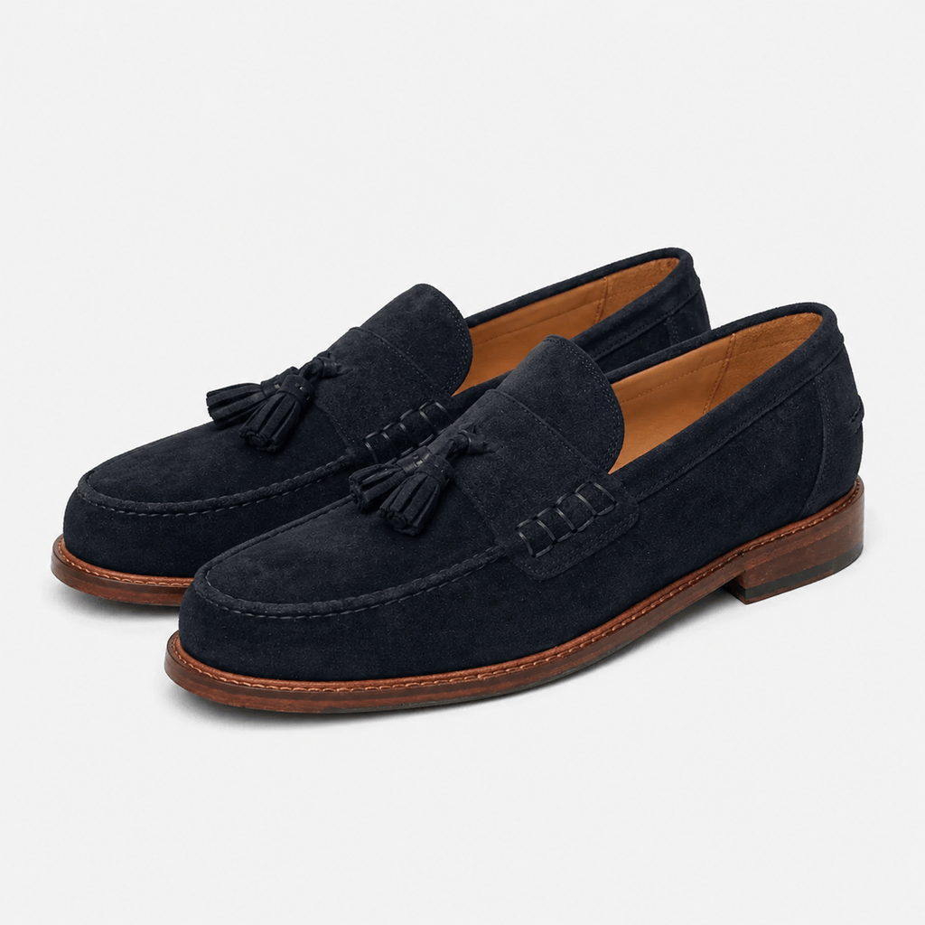 Men's Navy Blue Wedding Loafers