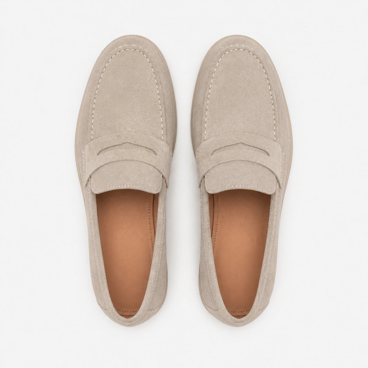 Men's Suede Loafers – Taupe