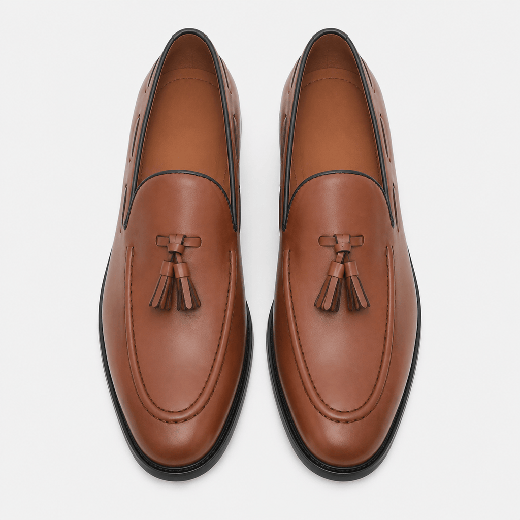 Men's Tasseled Loafers – Cognac