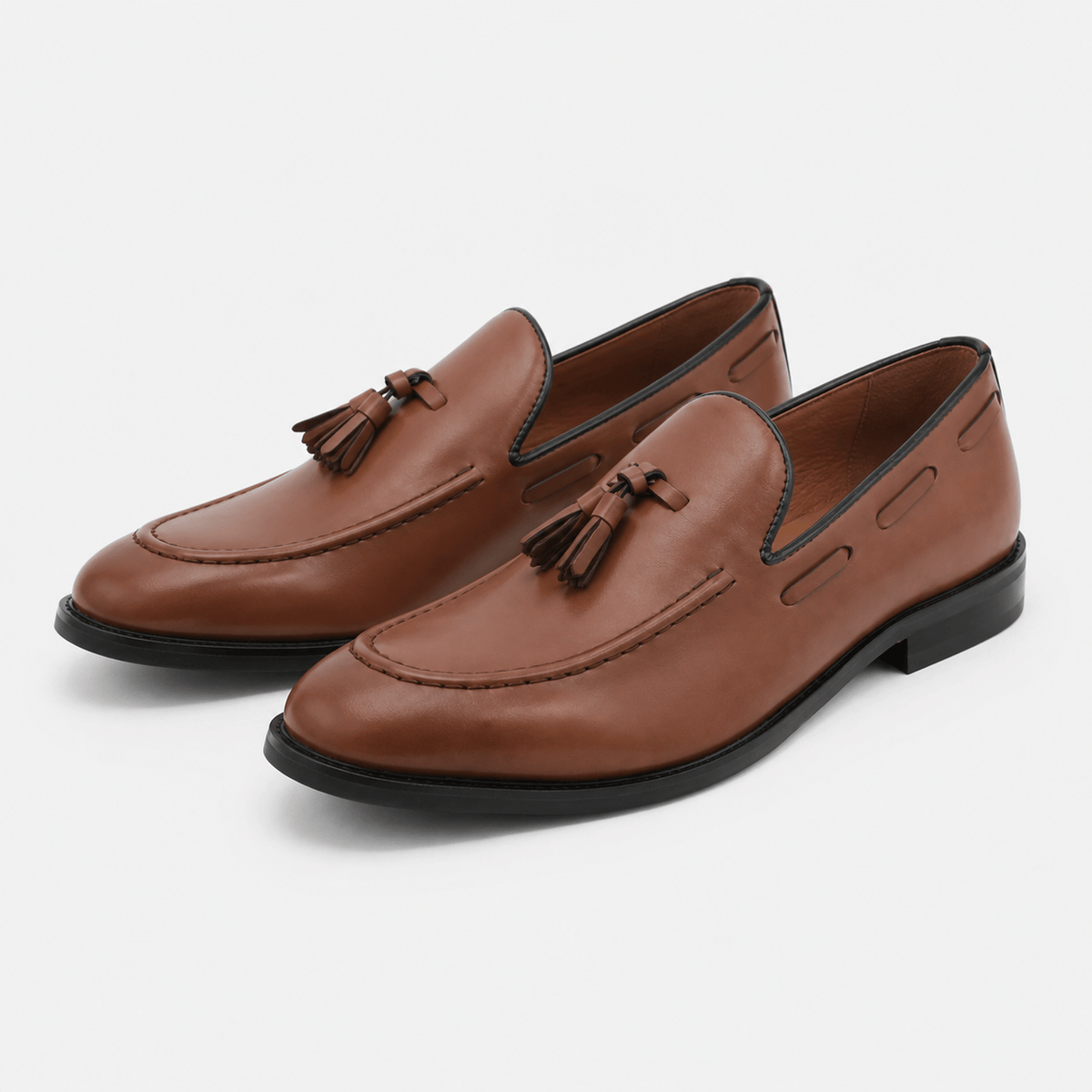 Men's Tasseled Loafers – Cognac