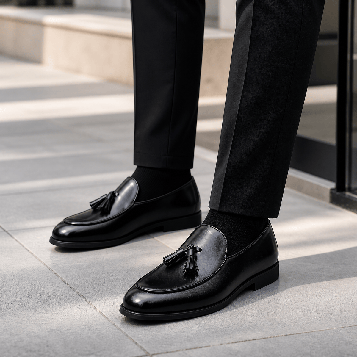 Men's Tasseled Loafers – Leather Sole