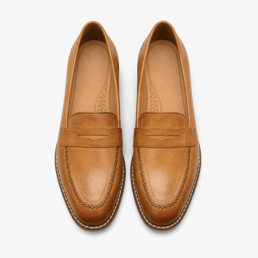Women's Brown Leather Loafers