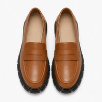 Women's Brown Platform Loafers
