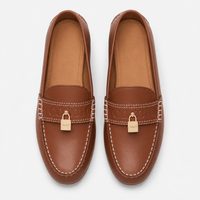 Women's Grained Leather Loafers