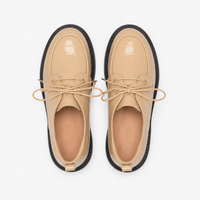 Women's Heeled Loafers with Notched Sole