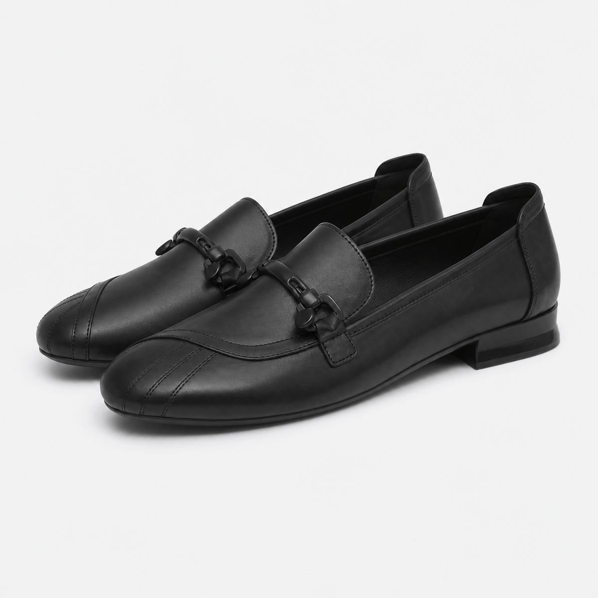 Women's Leather Heeled Loafers