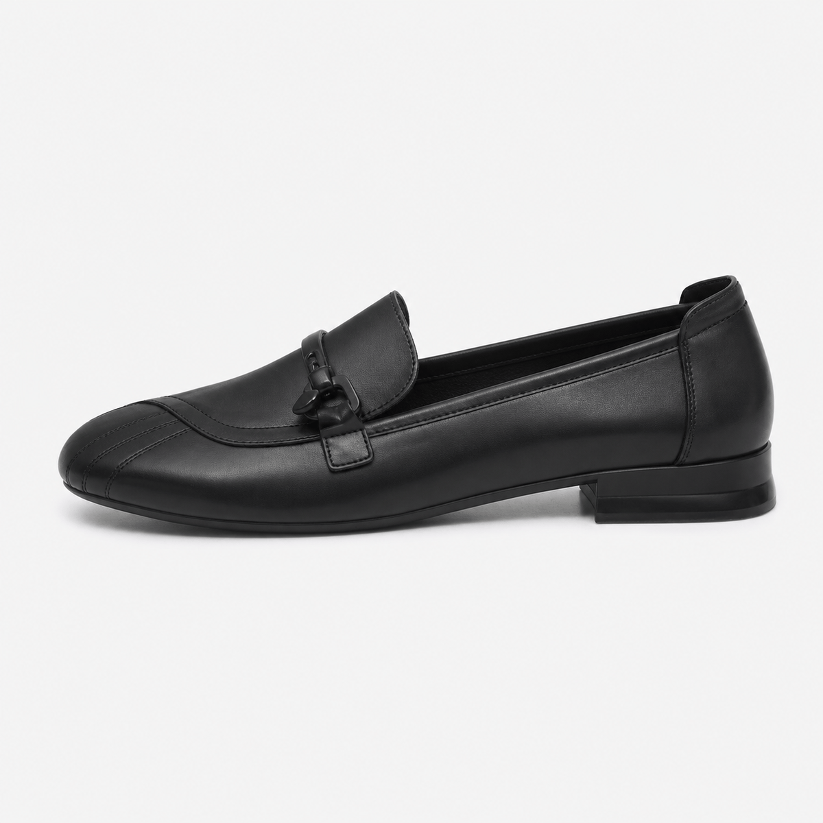 Women's Leather Heeled Loafers