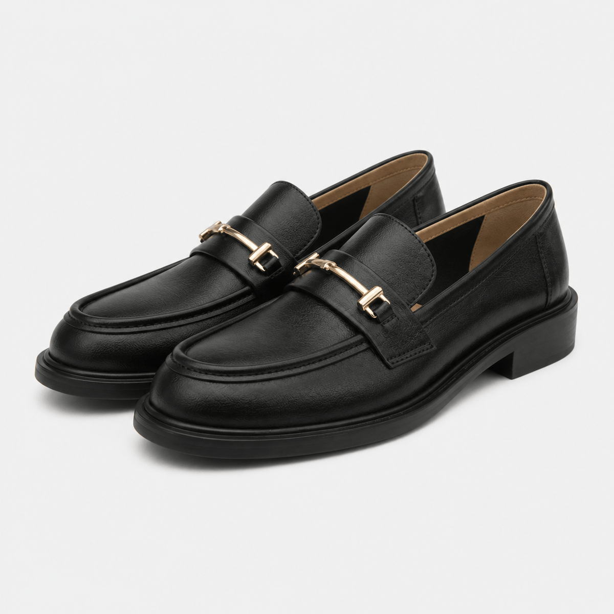 Women's Leather Loafers – Black
