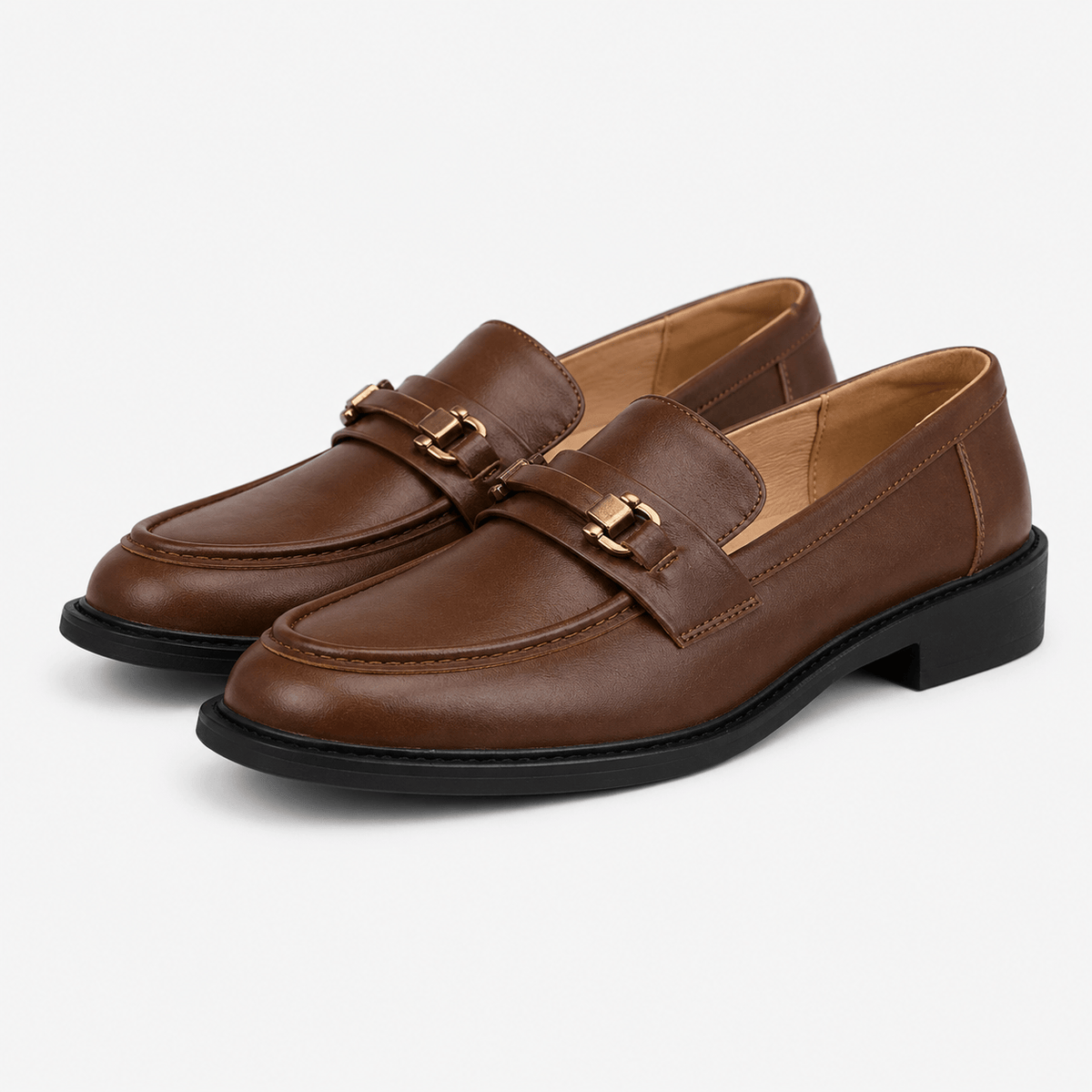 Women's Leather Loafers – Cognac