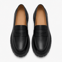 Women's Leather Platform Loafers