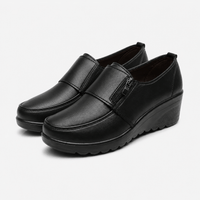 Women's Leather Wedge Loafers