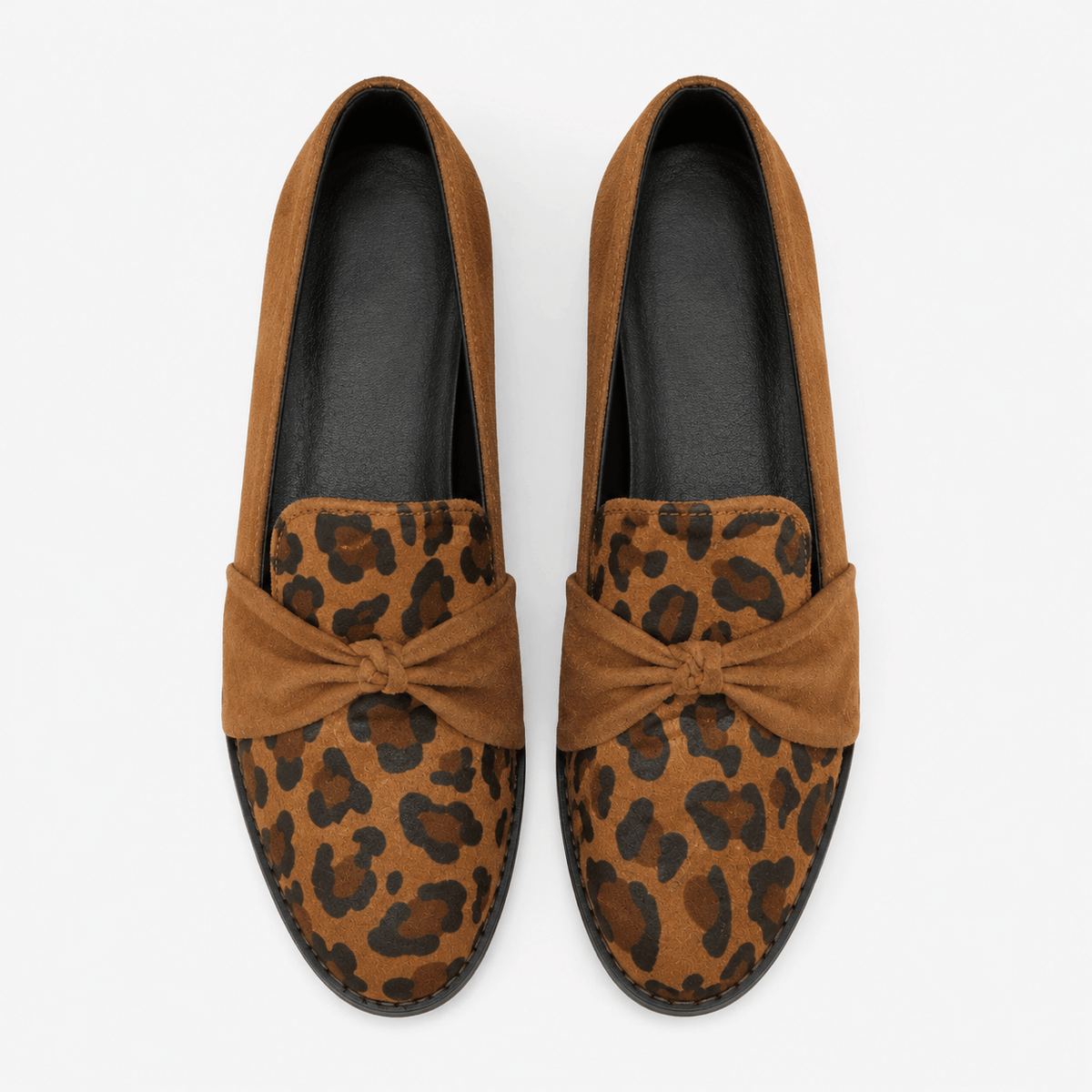 Women's Leopard Loafers – Brown