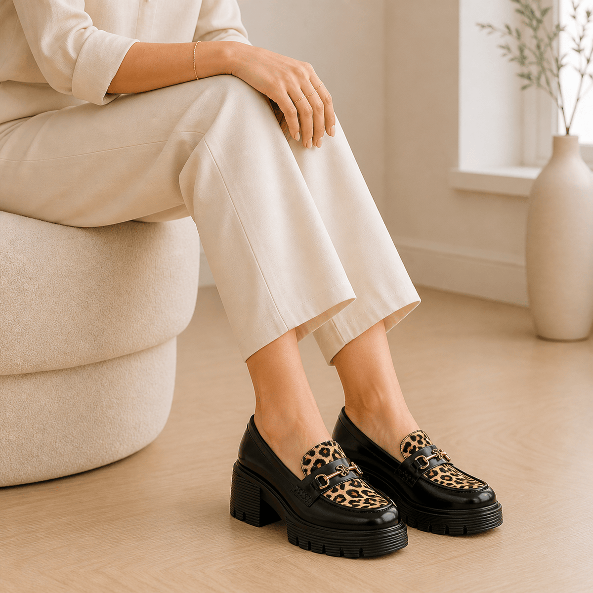 Women's Leopard Loafers – Platform