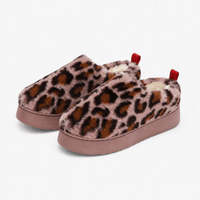 Women's Leopard Loafers with Thick Sole