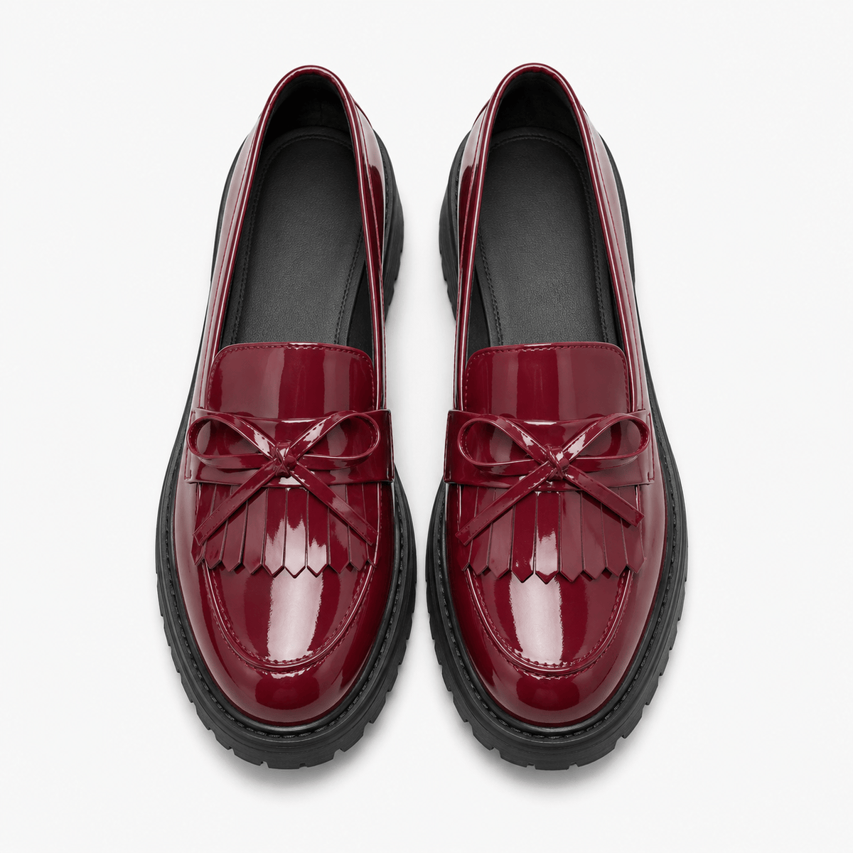 Women's Patent Loafers – Red