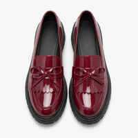 Women's Patent Loafers – Red
