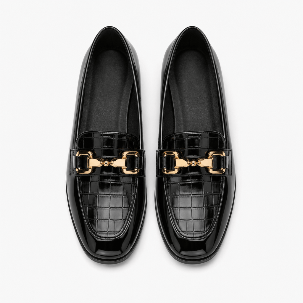 Women's Patent Square-Heel Loafers
