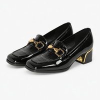 Women's Patent Square-Heel Loafers