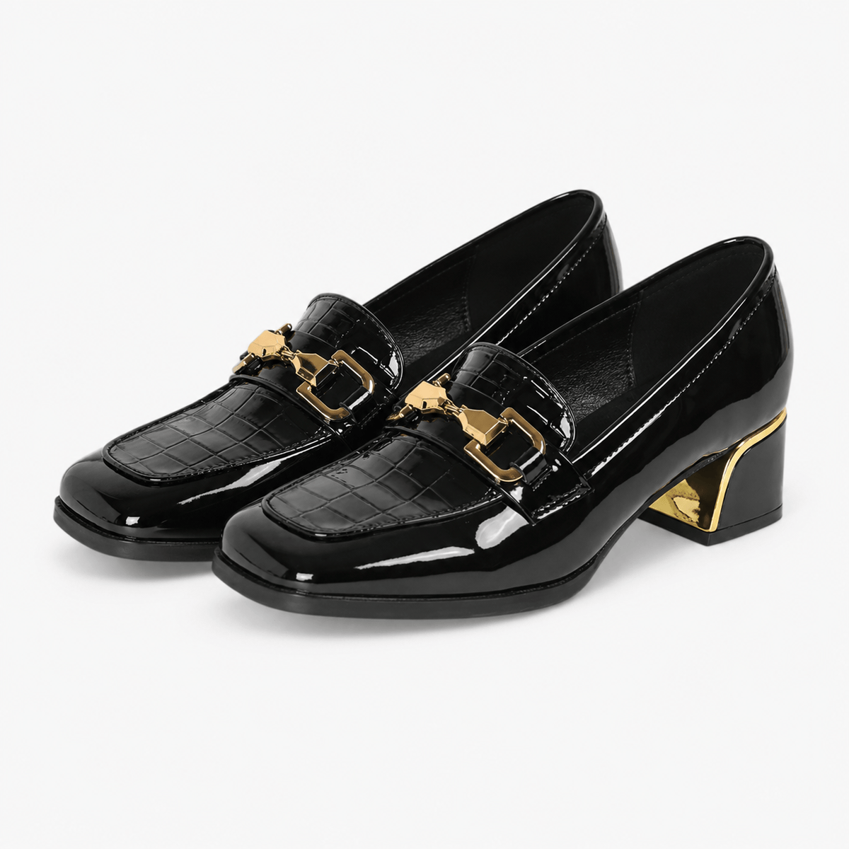 Women's Patent Square-Heel Loafers