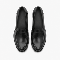 Women's Square-Heel Loafers – Black