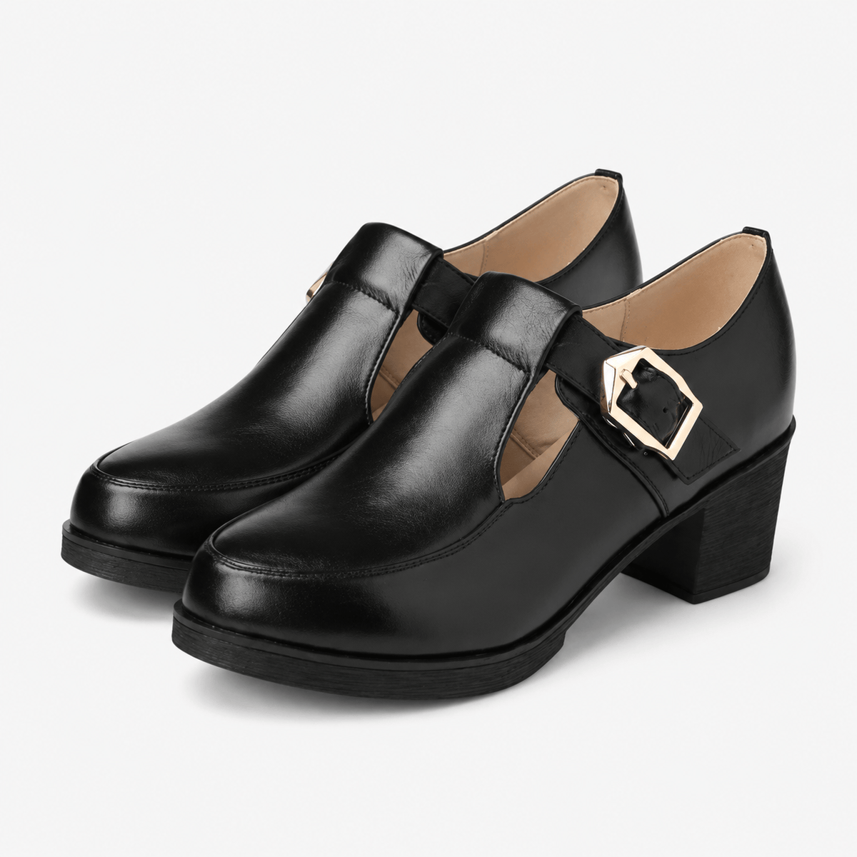 Women's Square-Heel Loafers – Leather