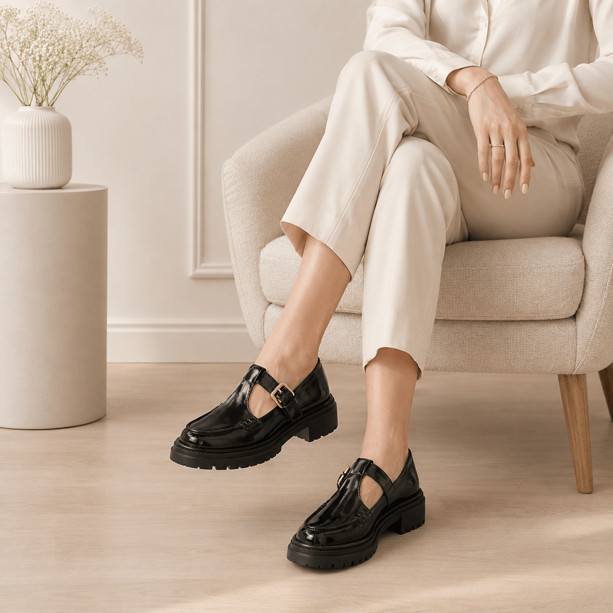 Women's Square-Heel Loafers – Platform