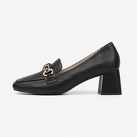 Women's Square-Heel Loafers with Gold Horsebit